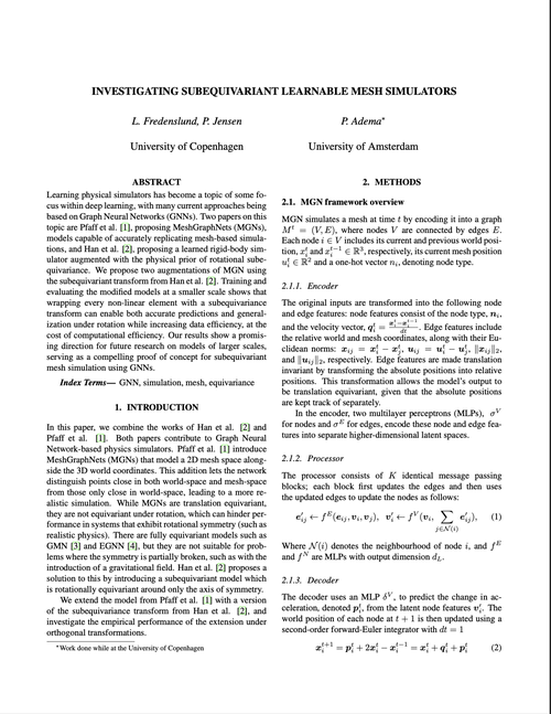 first page of subeqvariant-meshgraphnets paper